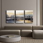 Wallity Conjunto de 3 Lienzos Decorativos Multicolor (145 x 70 cm)